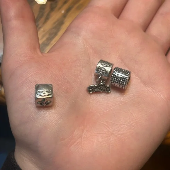 Harley-Davidson Sterling Silver 15 Charm Pandora Bracelet - Picture 12 of 15